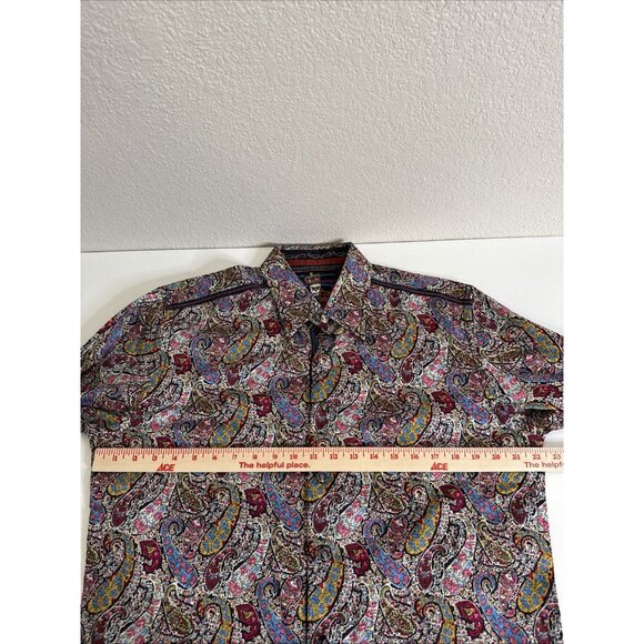 Robert Graham L Long Sleeve Shirt Button Up Paisley Multicolor Skull Crown - Picture 10 of 16